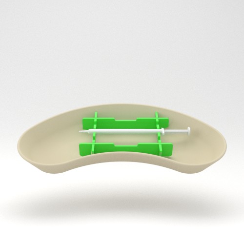 Syringes holder for kidney tray